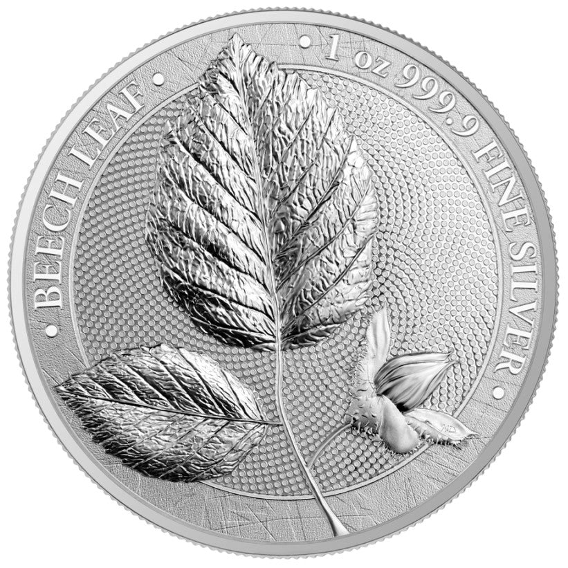 Germania Beach Leaf 1 oz 2023 Mythical Forest 999 Silber BU