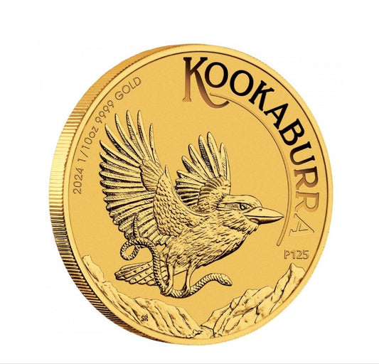 Kookaburra 2024 Goldmünze 1/10 oz Perth Mint 999 Gold**