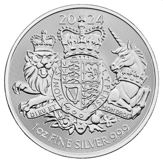 Royal Arms 2024 - Silbermünze 1 oz - mit King Charles