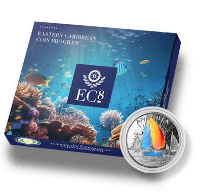 Eastern Caribbean 2023, Anguilla Color EC8, 1 Oz Silbermünze