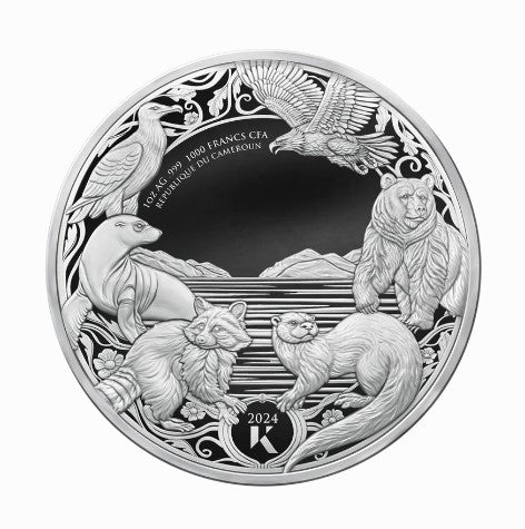 Piscivore Serie 1oz Silbermünze 1. Ausgabe Otter 2024