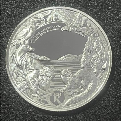 Piscivore Serie 1oz Silbermünze 1. Ausgabe Otter 2024