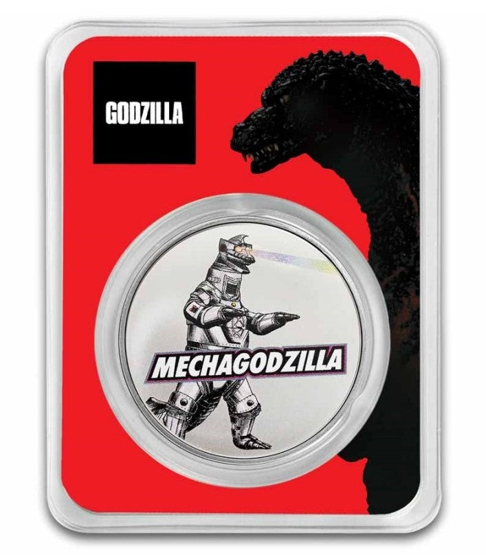 Niue 2 NZD Godzilla vs. Monsters: Mechagodzilla 2024 Silbermünze 1 Oz Silber Color Farbe*