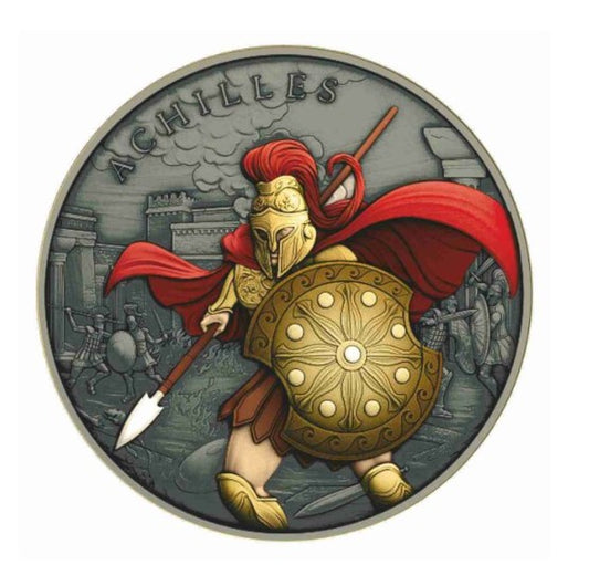 Achilles Legendary Warriors 1 oz Silber in Antikfarbe*