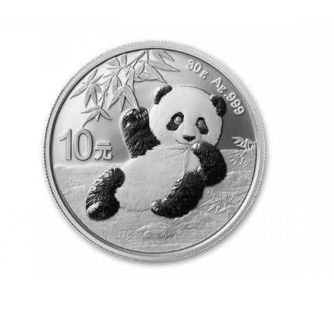 China Panda 10 Yuan 2020 - 30 Gramm Silbermünze 999 Silber*