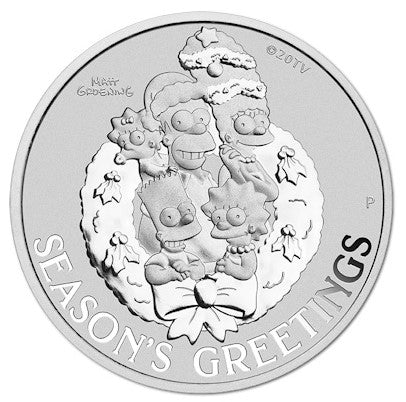 Tuvalu The Simpsons Season´s Greetings 1 Oz Silbermünze, 2022*