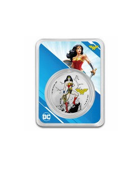 Samoa 2024- Wonder Woman Silbermünze 1 oz BU Color Farbe