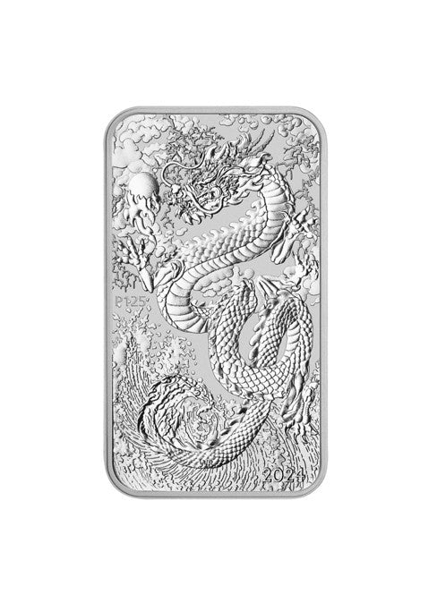 RECTANGULAR DRAGON 1 oz Silber Münzbarren 2024 inkl. Kapsel Perth Mint*