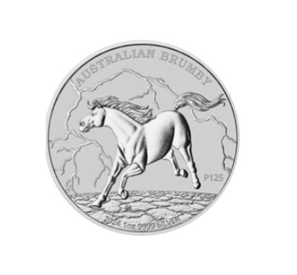 Australien 2024 Silbermünze 1 oz Australisches Brumby Pferd BU