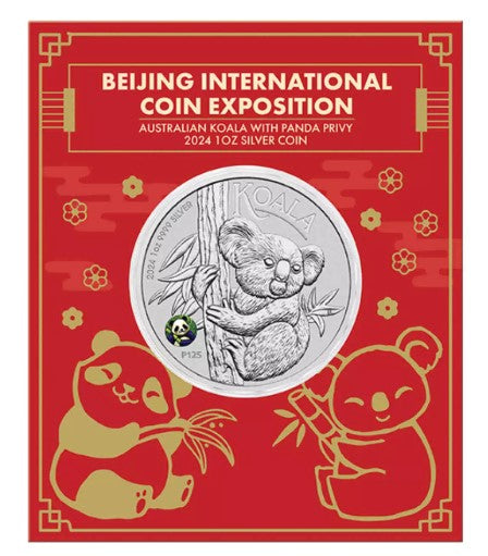 Australien - 1 AUD Koala Beijing Coin Show Special 2024 - 1 Oz Silber Privy Panda*