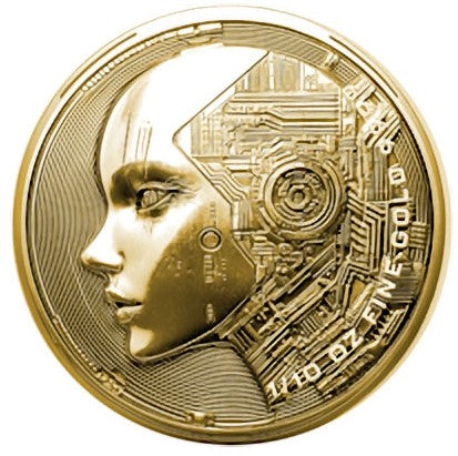 Tschad 10000 Francs Artificial Intelligence 2025 Goldmünze 1/10 Oz **