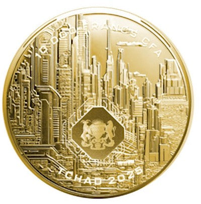 Tschad 10000 Francs Artificial Intelligence 2025 Goldmünze 1/10 Oz **