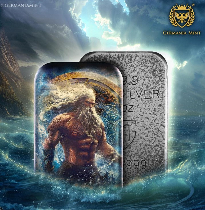 Germania Mint - Guss Silberbarren Gods Njöror