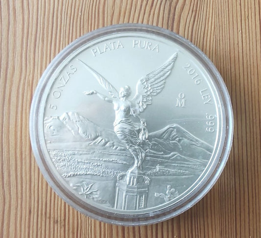 Silbermünze 5 oz Mexiko 2016 - Libertad - Siegesgöttin
