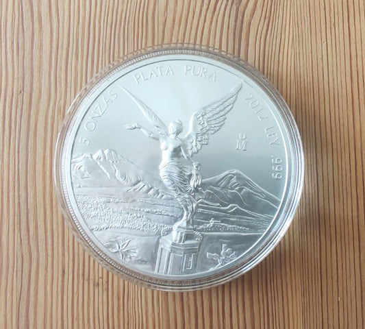Silbermünze 5 oz Mexiko 2012 - Libertad - Siegesgöttin