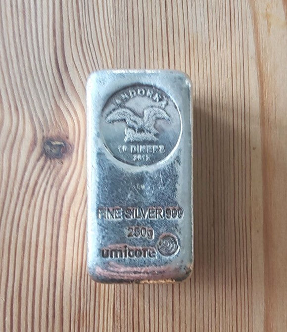 Umicore Andorra Silberbarren 250 Gramm Gussbarren Münzbarren selten