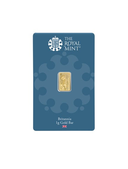 Goldbarren 1 Gramm The Royal Mint Britannia im Blister**