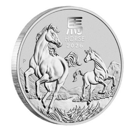 Lunar 3 Pferd Horse 1/2 oz 2026 Silbermünze