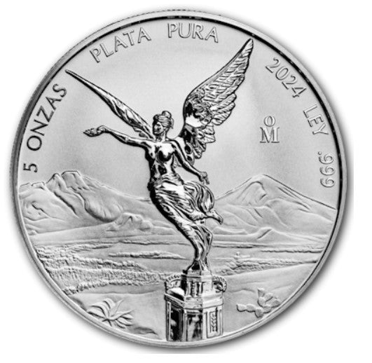 Silbermünze 5 oz Mexiko 2024 Reverse Proof Libertad Siegesgöttin