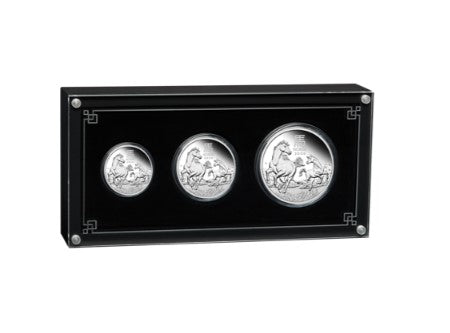 3,5 oz Silbermünzen-Satz PP - Lunar III. - Jahr des Pferdes - 2026