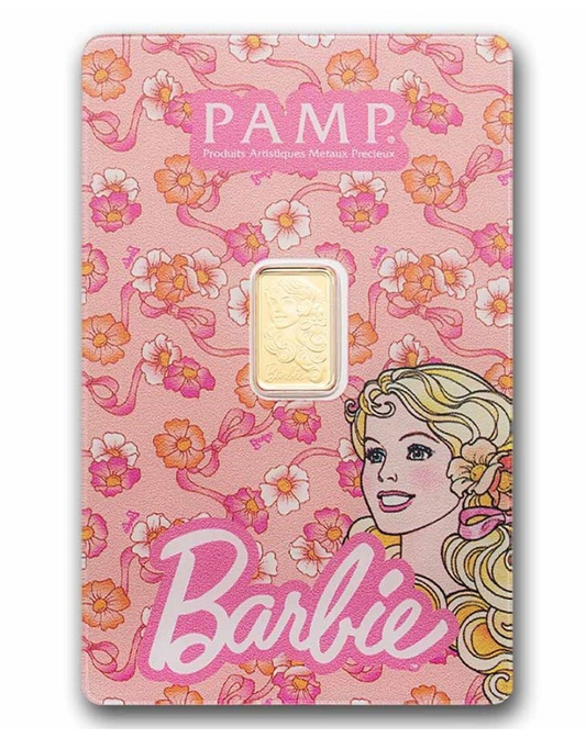 Goldbarren 1 Gramm PAMP Barbie Au999.9 Iconic Barbie