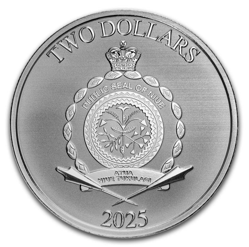 Niue 2 NZD Disney Scrooge McDuck / Dagobert Duck 2025 - 1 Oz Silber