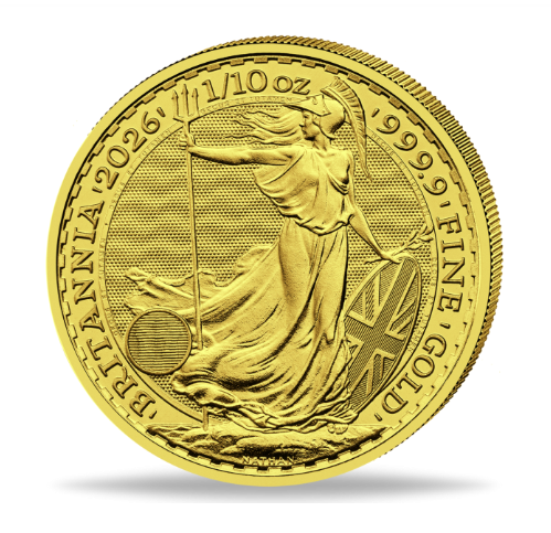 Britannia 2026 Goldmünze 1/10 oz Royal Mint