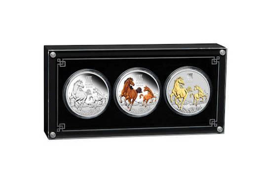 Australien - 3 AUD Lunar III Pferd Set 2026 - 3 x 1 Oz Silber TRIO