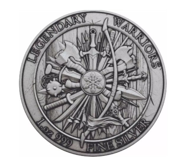 Leonidas Warriors 1 oz Silber Antik gilded Legendäre Krieger