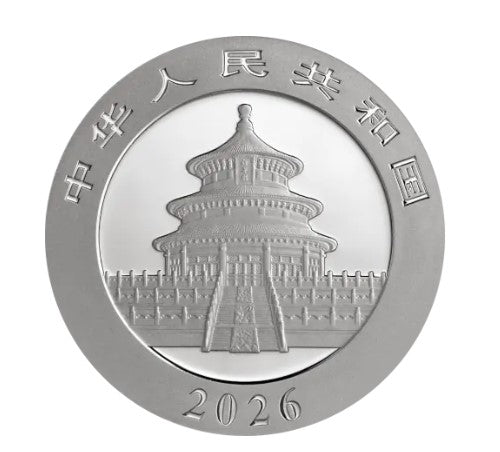 China Panda 10 Yuan 2026 - 30 Gramm Silbermünze