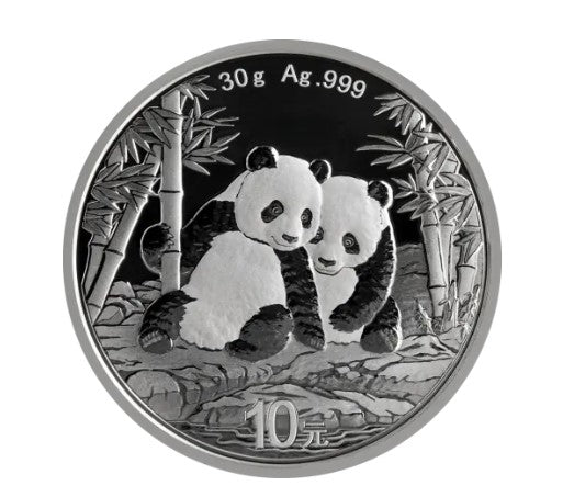 China Panda 10 Yuan 2026 - 30 Gramm Silbermünze