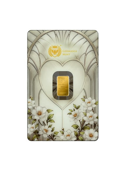 Goldbarren 1 Gramm Germania Mint Best Wishes Glückwünsche