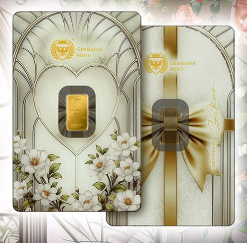 Goldbarren 1 Gramm Germania Mint Best Wishes Glückwünsche