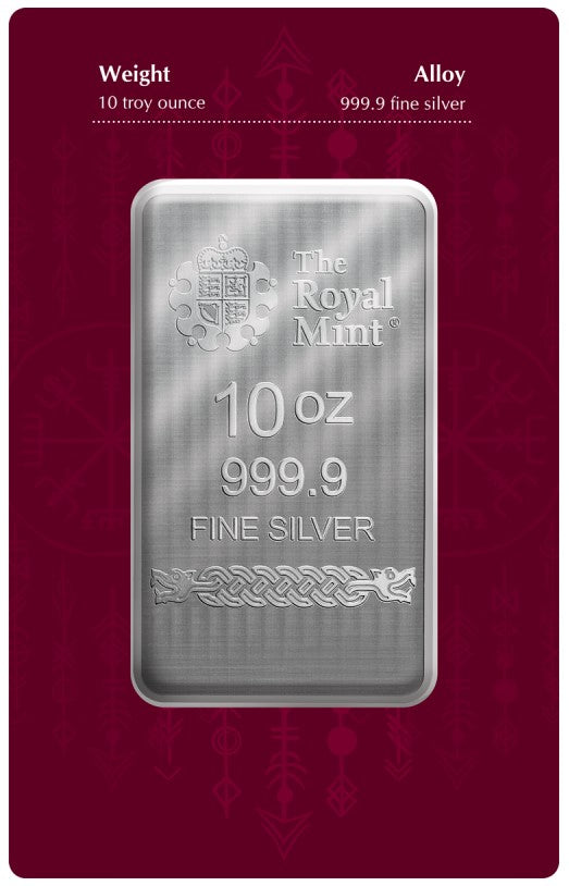 Silberbarren 10 oz Großbritannien Nordische Götter Loki 
