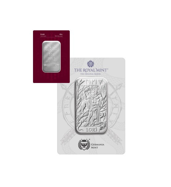 Silberbarren 1 oz Großbritannien Nordische Götter Loki 