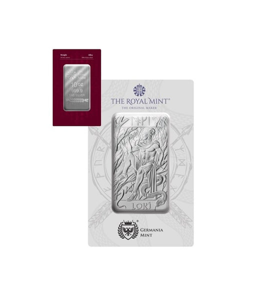 Silberbarren 10 oz Großbritannien Nordische Götter Loki 