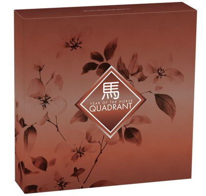 Tuvalu - 4 TVD Lunar Pferd Quadrant Set 2026 - 4 x 1 Oz Silber PP