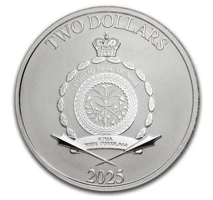 Niue 2 NZD Disney Season Greetings 2025 - 1 Oz Silber
