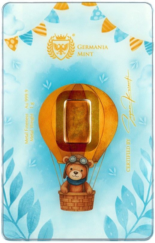 New Born Goldbarren 1 Gramm Germania Mint im Safepack