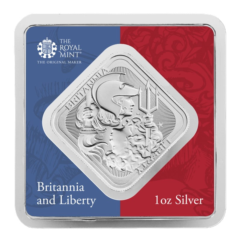 Silberbarren 1 oz Britannia and Liberty