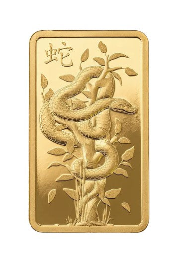 Goldbarren 5 Gramm Au999.9 PAMP Lunar Schlange Snake **