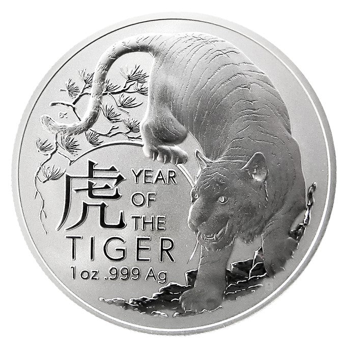 Lunar II RAM Tiger Silbermünze 1 oz Year of the Tiger 2022