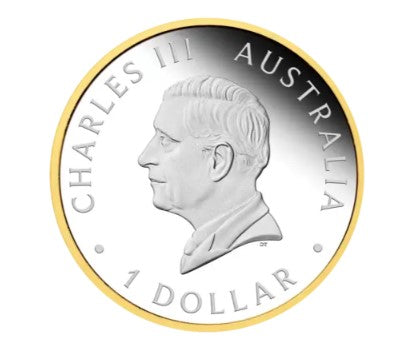Silbermünze 1 oz Australien Nugget 40 Jahre 2026 - teilvergoldet