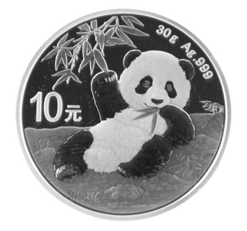 China Panda - 30 Gramm Silbermünze 2020 999 Silber *