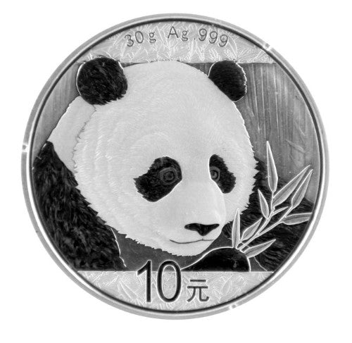 China Panda - 30 Gramm Silbermünze 2018 999 Silber *