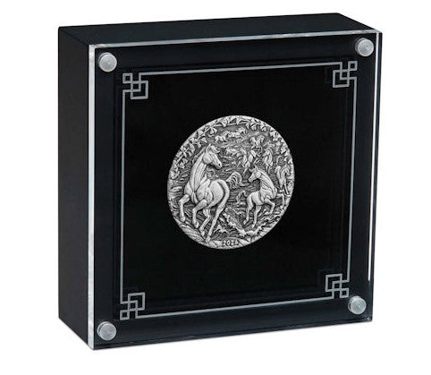 Lunar 3 Silbermünze 2 oz Antik Finish Pferd Horse 2026
