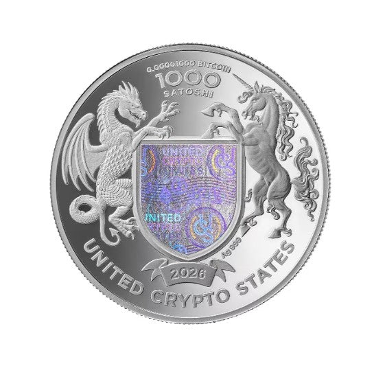 BRITANNIA 1 Oz Silber Münze 1000 Satoshi United Crypto States 2026