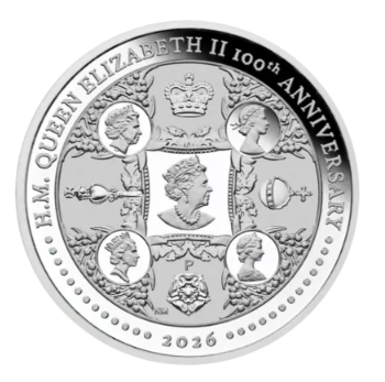 3 oz Silbermünzen-Satz - 100. Geburtstag - Königin Elizabeth II. 2026