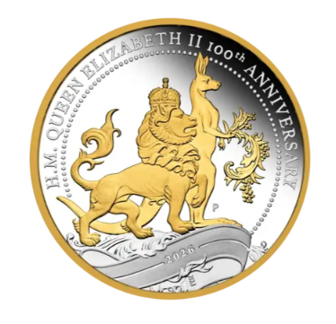 3 oz Silbermünzen-Satz - 100. Geburtstag - Königin Elizabeth II. 2026