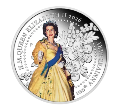 3 oz Silbermünzen-Satz - 100. Geburtstag - Königin Elizabeth II. 2026